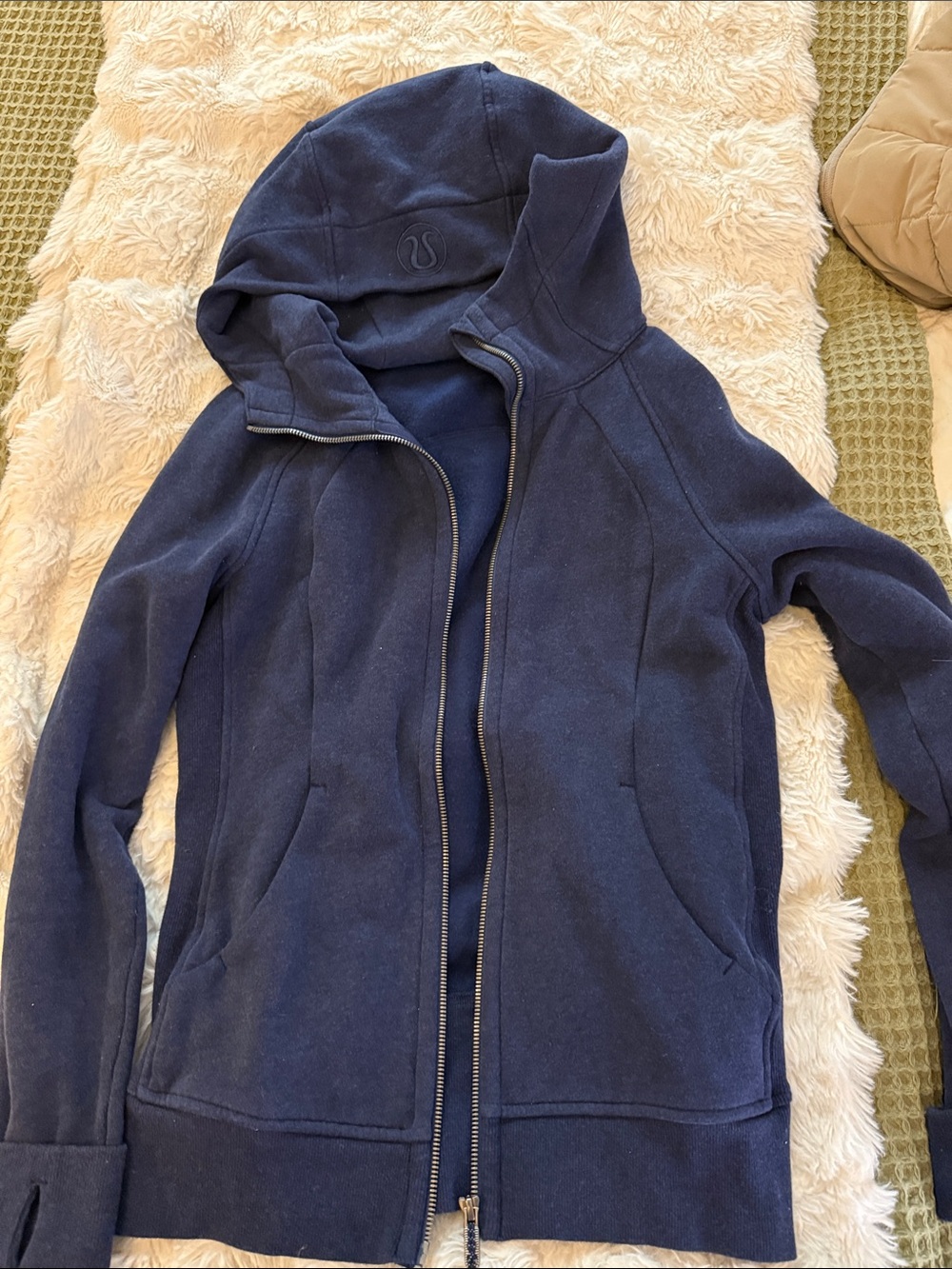 lululemon athletica Navy Blue Full-Zip Hoodie Jacket